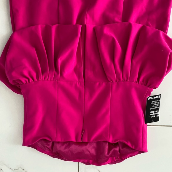 Peplum Magenta strapless dress - Size 12 - Picture 3 of 3